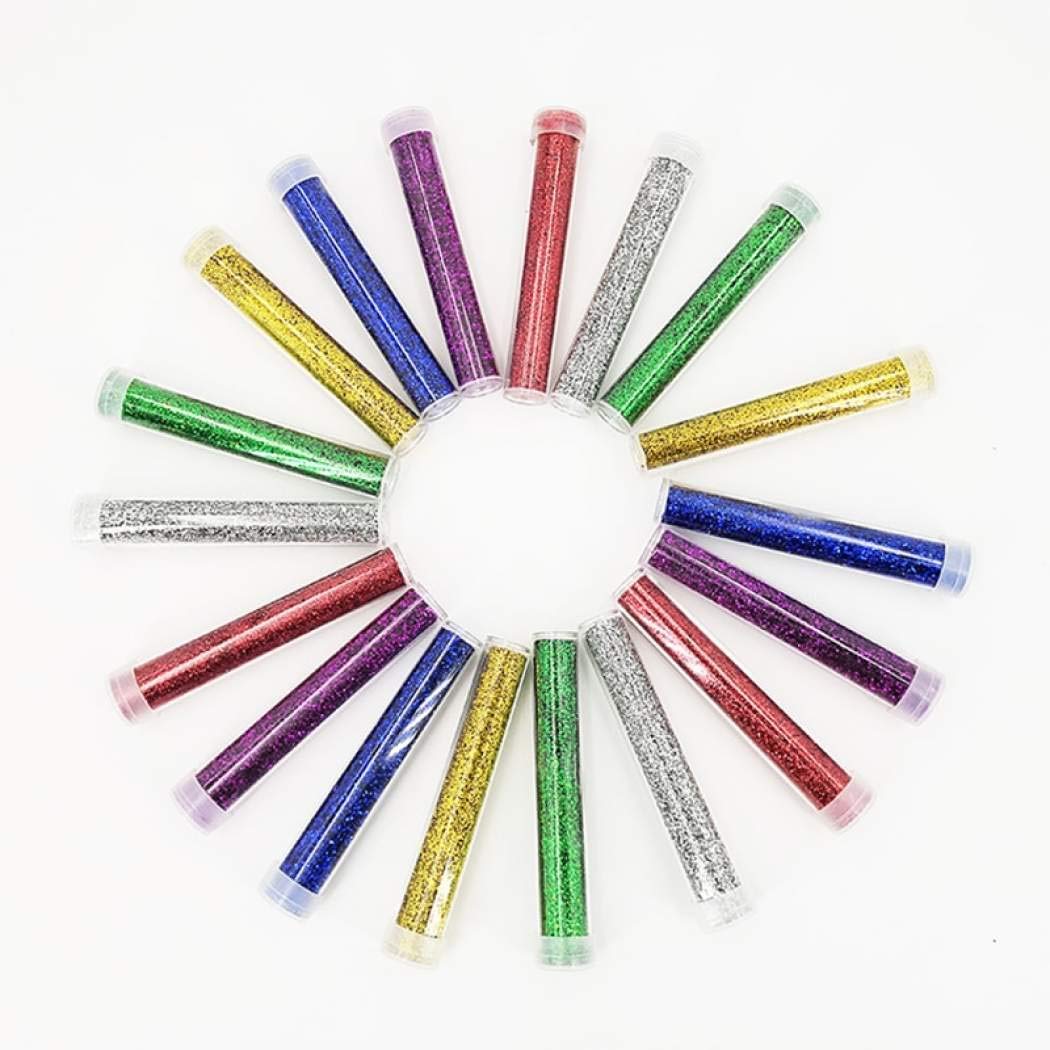 Nawani Pack of 12 Premium Quality Glitter Sparkle Flakes of Moons, Stars and Hearts of Assorted Colors