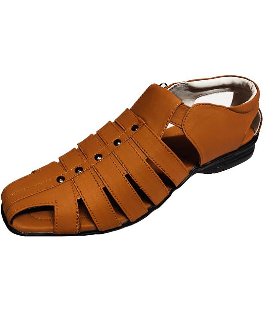 RAGE GAZE - Beige  Men's Sandals