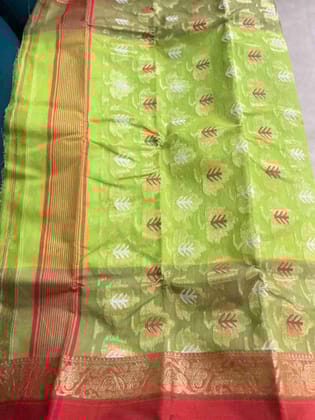 Tant Bengal Handloom Buti Cotton Saree