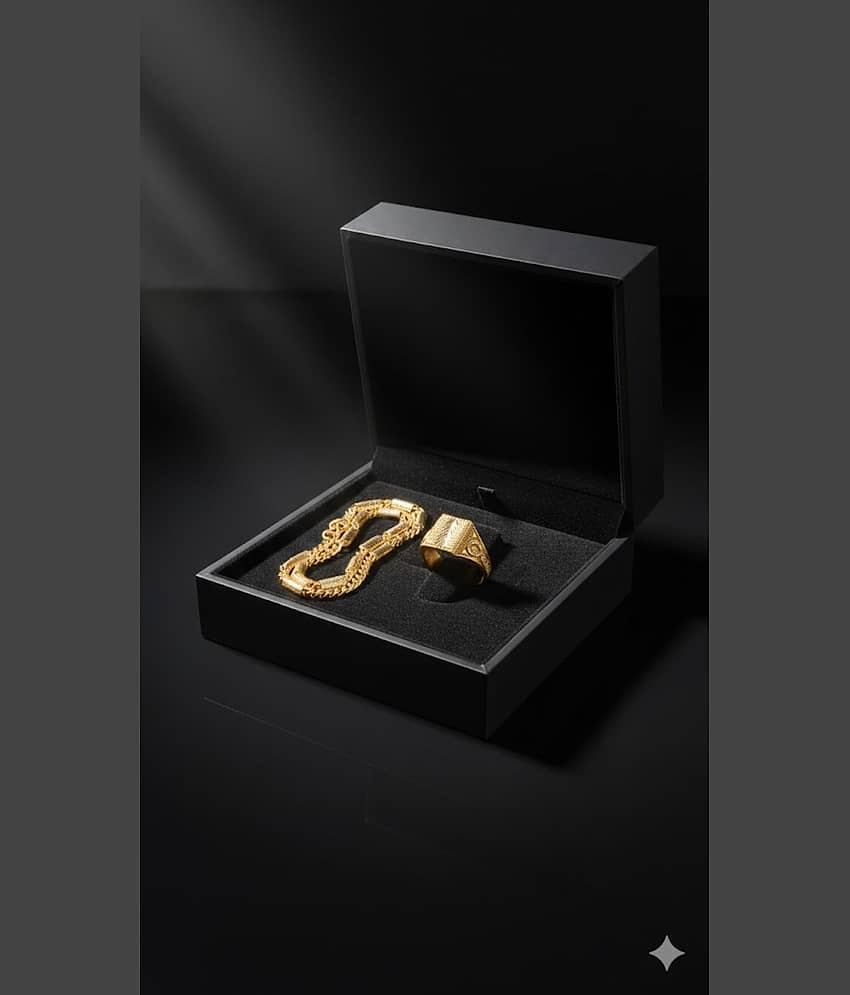 Abrexo Gold Plated Chain ( Set of 2 )