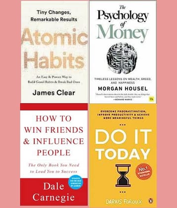 Atomic Habits + Psychology of Money + Ikigai + how win friends influence people + Rich Dad + Do It Today