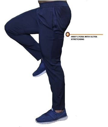 RANBOLT - Navy Blue Polyester Men's Sports Trackpants ( Pack of 1 )