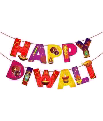 Zyozi Happy Diwali Banner Diwali Decorations for Indian Party Decorations Hindu Lights Festival Supplies