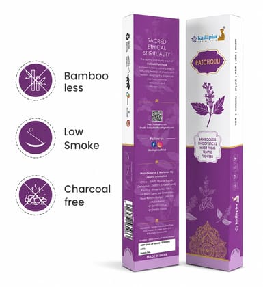 Kailapira Agarbatti Patchouli Incense Sticks Premium Dhoop Batti, Incense Sticks 20U