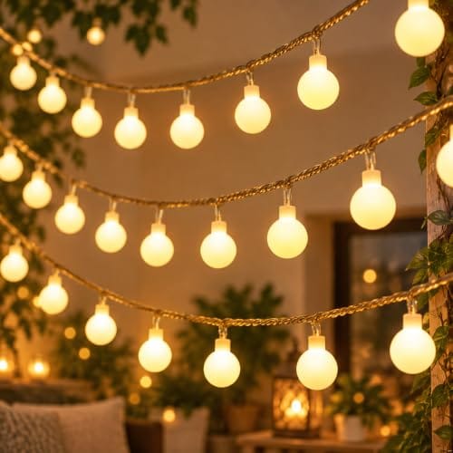 Lights for Decoration - 4.2meter, 14 LED Milky Ball Decorations Lights for Home, Diwali Ball Lights, Decorative