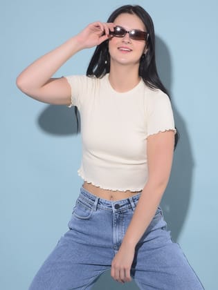 Cream T-Shirt-S / Cream