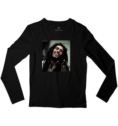 Bob Marley Full Sleeve T-shirt-38 - S / Black