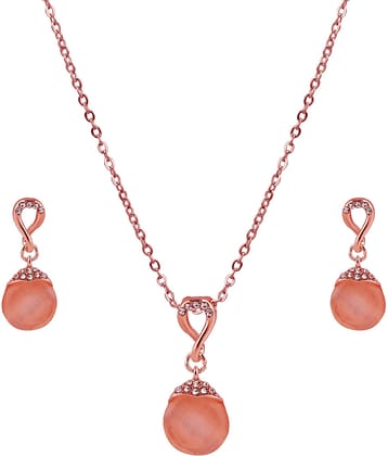 Silver Shine Alloy Rose Gold Contemporary Contemporary/Fashion Antique Necklaces Set