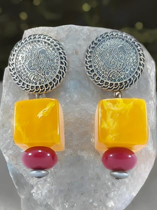 Sunset nectar handmade earrings