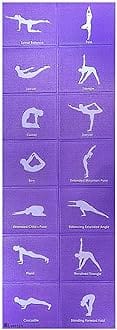 Eurotex Travel Yoga Mat Non Slip Compact Foldable Portable Yoga Mat For Traveling Gym Mat Fitness Training Pilates Exercise Mat Workout for Women Men with Carry Bag (Purple)