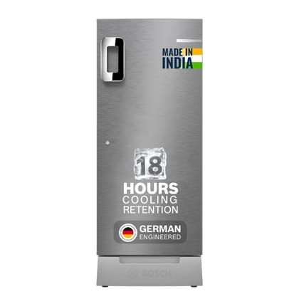 Bosch 207 L, 3 star, Direct-Cool Single Door Refrigerator | 18 Hrs Cooling Retention | 2.5X Faster Cooling | Spacious Multi Box | XL Dry Storage | SuperFreeze (2026 model, CST20S23VI, Fine Steel) Bosch 207 L, 3 star, Direct-Cool Single Door Refrigerator Bosch 207 L, 3 star, Direct-Cool Single Door Refrigerator | 18 Hrs Cooling Retention | 2.5X Faster Cooling | Spacious Multi Box | XL Dry Storage | SuperFreeze (2026 model, CST20S23VI, Fine Steel) Bosch 207 L, 3 star, Direct-Cool Single Door Refrigerator