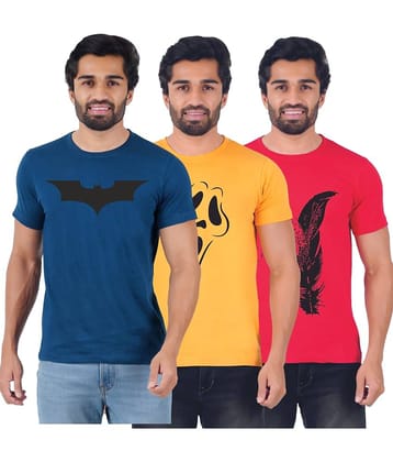 ferocious Pack of 3 Cotton Regular Fit Men's T-Shirt ( Olive )