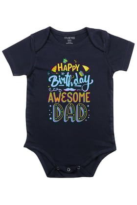 Awesome Dad Baby Romper | Onesies-Baby Romper / 0-3 Months / Navyblue