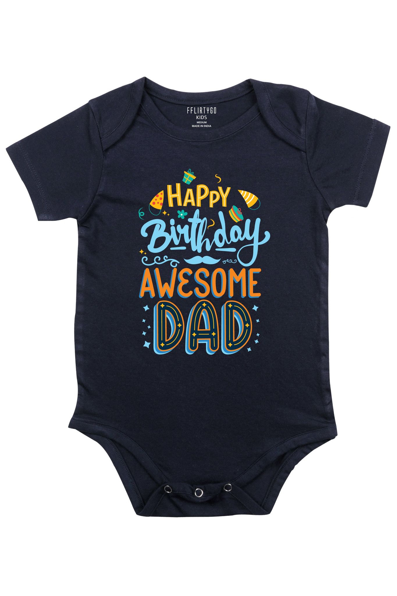 Awesome Dad Baby Romper | Onesies-Baby Romper / 0-3 Months / Navyblue