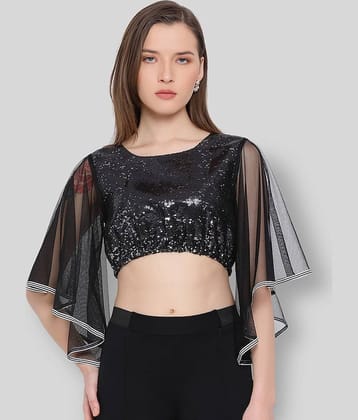 ALL WAYS YOU Women's Polyester Crop Top ( Black )