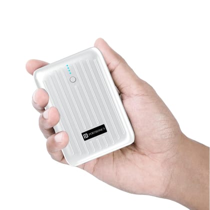 Portronics Zapcell 10K Advanced 10000 mAh Smallest Power Bank (White)