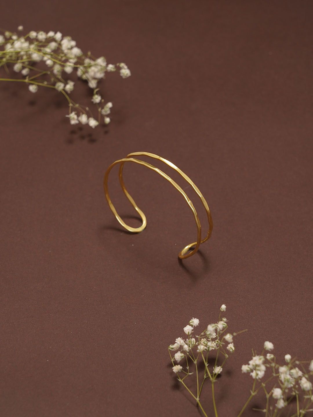 Sleek Line 2 way Brass Adjustable Bracelet (Anti Tarnish)