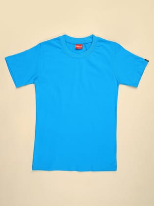 Plain T-shirts for Boys & Girls-4-5Y / Firoza Blue