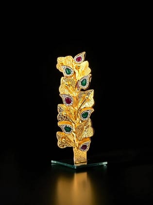 Elegant 92.5 Pure Silver Gold Coated Kada