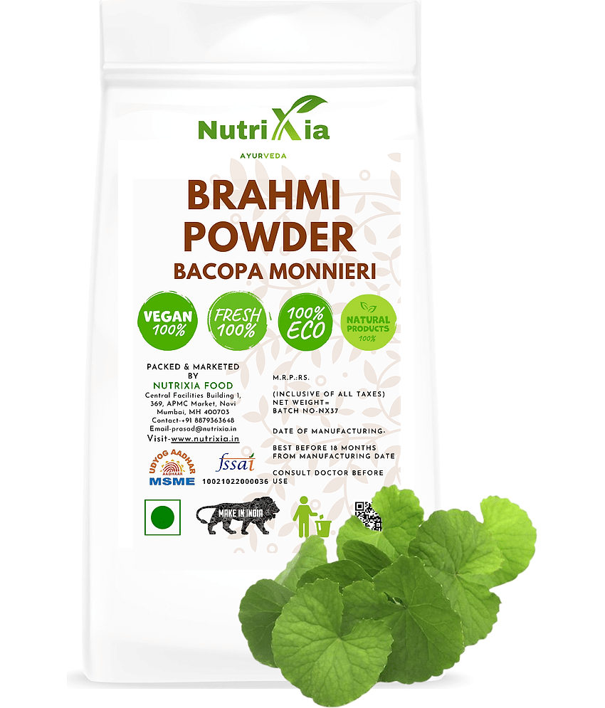 Nutrixia Food Brahmi Powder -Bacopa monnieri Powder 50 gm