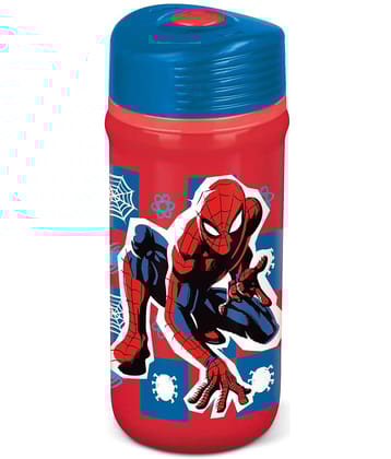 Gluman Twisty Red Plastic Sipper Water Bottle 390 mL ( Set of 1 )