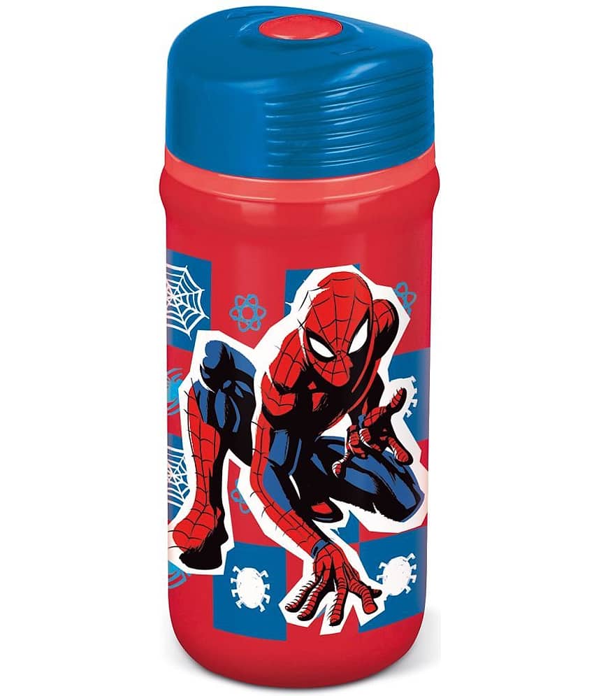 Gluman Twisty Red Plastic Sipper Water Bottle 390 mL ( Set of 1 )