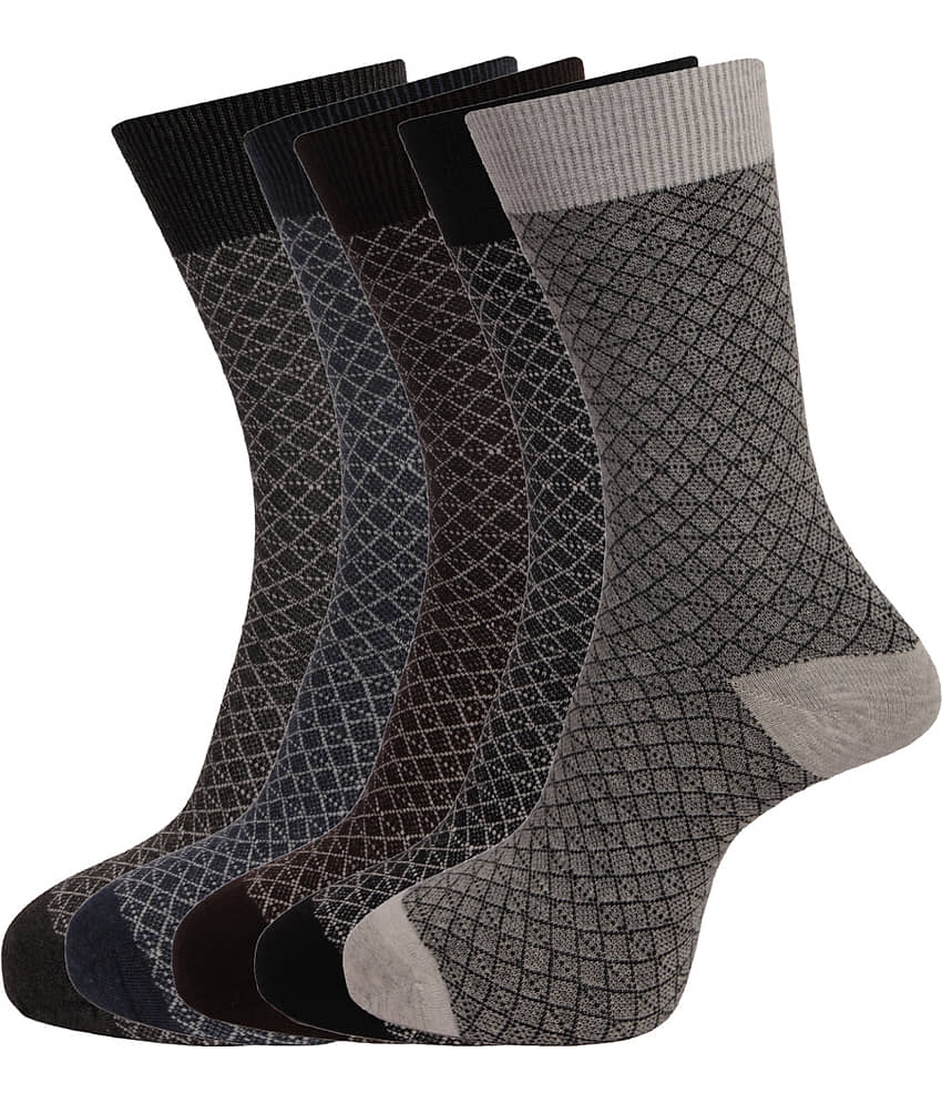 Dollar Socks Multi Casual Full Length Socks Pack of 5
