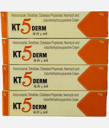 KT5Derm Skin Cream,15gm each (Pack of 4)