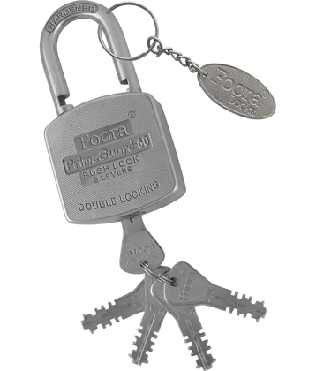 Foora Push PrimeGuard 60 Padlock with 5 Keys