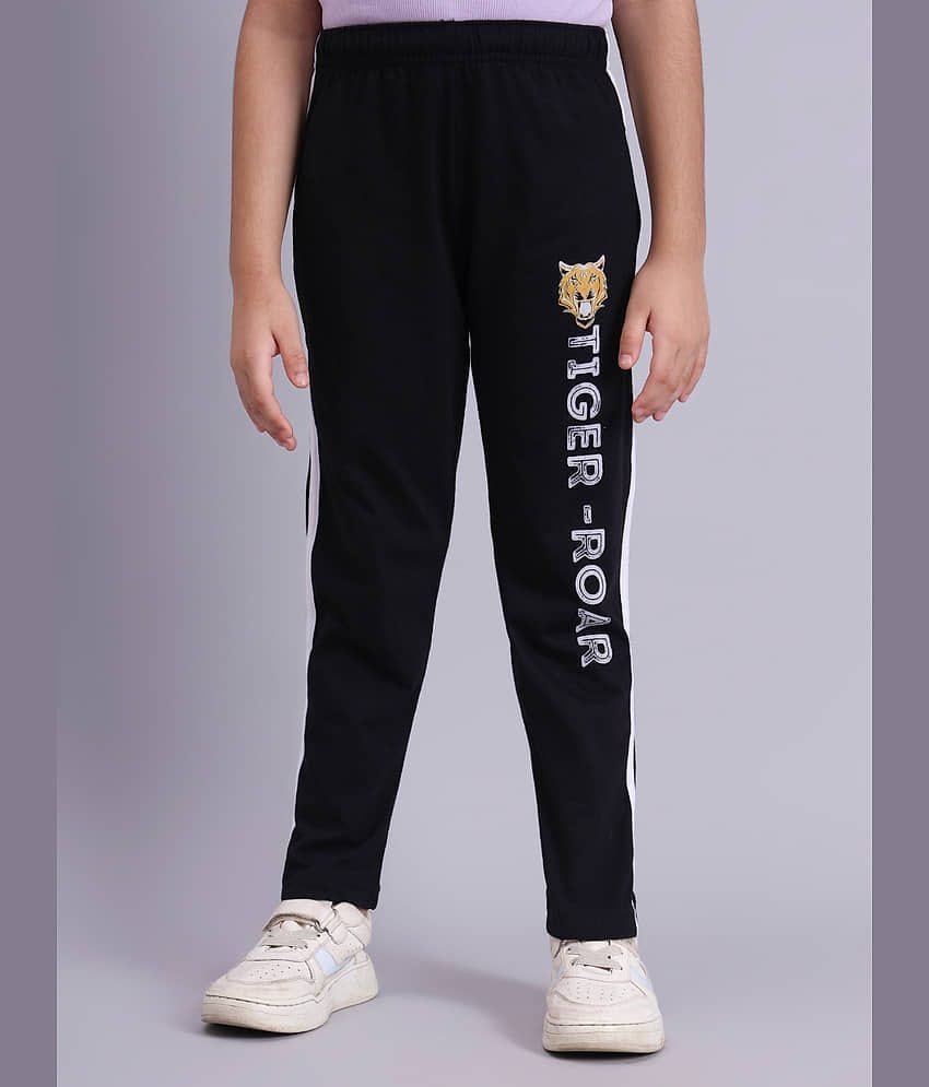Flamboyant Pack of 1 Boys Cotton Trackpant ( Black )