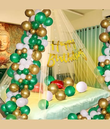 Zyozi Cabana Tent Birthday Decorations Kit | Tent Birthday Decorations | Birthday Decorations Items - Net Curtains For Birthday Decorations With Rice Light (Pack Of 32)