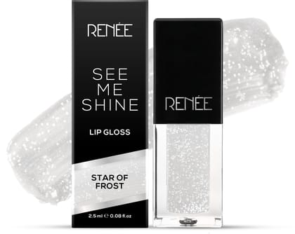 RENEE See Me Shine Lip Gloss - Star Of Frost l Long Lasting & Moisturizing Impact l Nourished Finish l Ultra Glossy Feel l Non-Sticky, Hydrating Formula l Infused with Jojoba Oil & Vitamin E l 2.5 ml RENEE See Me Shine Lip Gloss - Star Of Frost l Long La