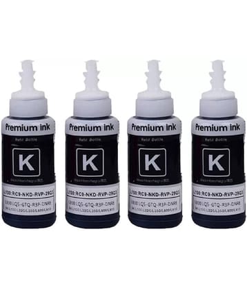 TEQUO 664 Ink For L130 Black Pack of 4 Cartridge for L220/ L550/ L355/ L110/ L210/ L300/ L360/ L350/ L380/ L100/ L200/ L565/ L555/ L130/ L1300 and more.
