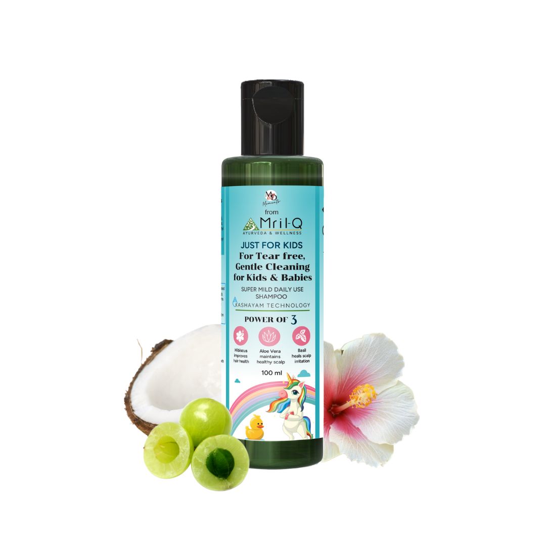MrilQ Just for Kids | Mild Conditioning Shampoo | Daily Use |No Tears | Heals Itchy Scalp & Cradle Cap | Sulphate, Paraben & SLS Free