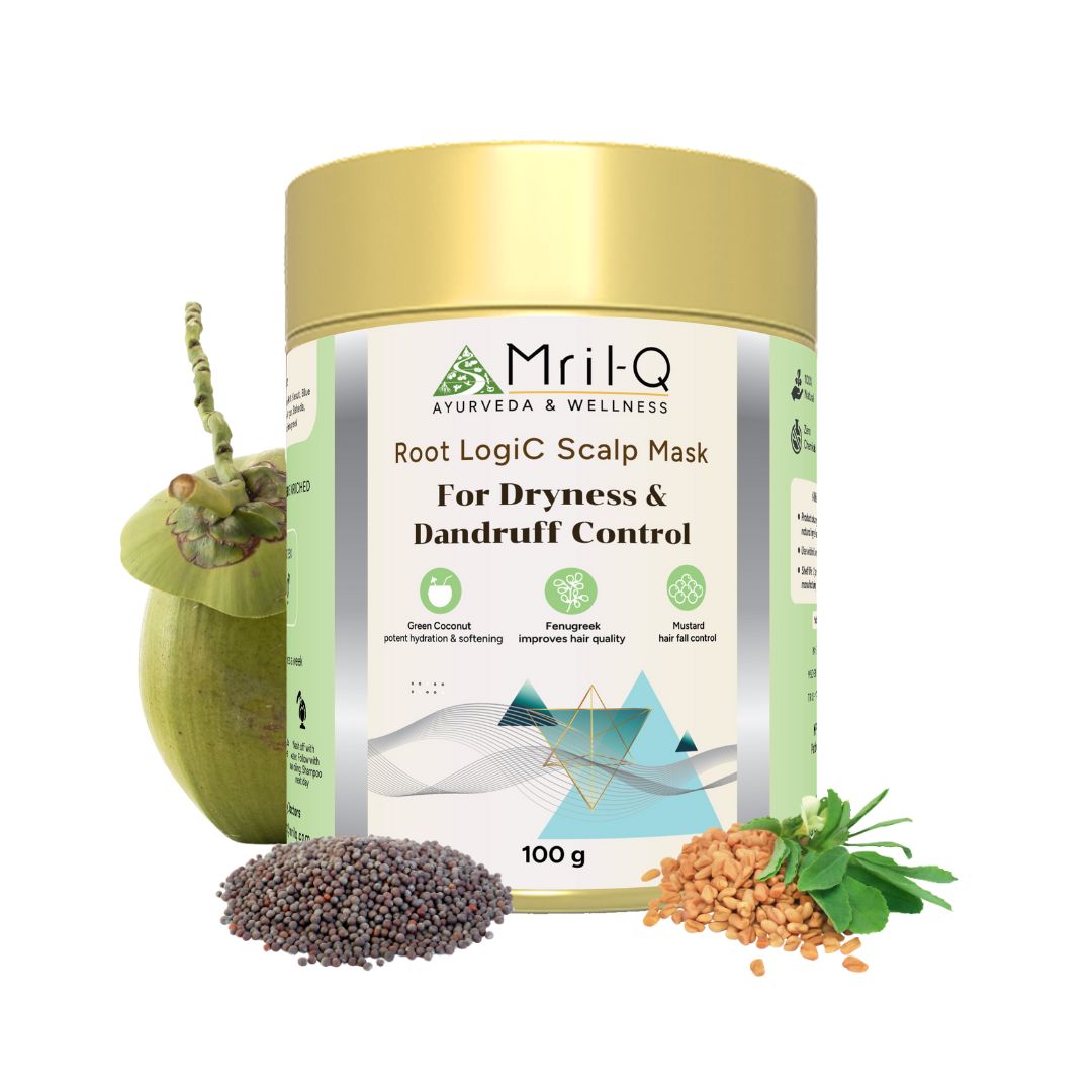 MrilQ Root Logic | Hair Mask | Controls Dry Dandruff | Control Hair fall | Soothes irritated scalp