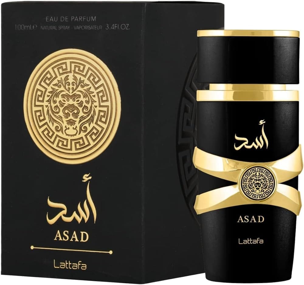 Lattafa Asad Eau De Parfum 100ml / 3.4 fl oz – Bold and Powerful Unisex Fragrance Spray