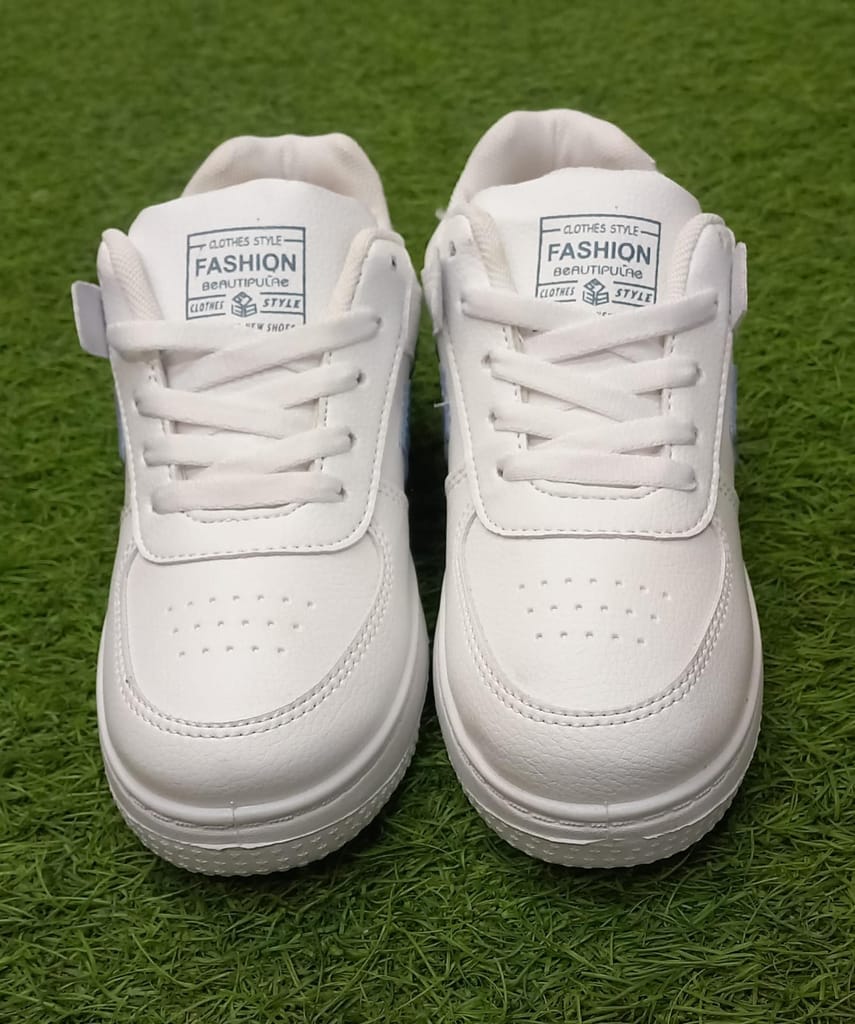 White Sneakers for Boys and Girls - Breathable Mesh Upper - Lightweight and Flexible - Perfect for School or Play
