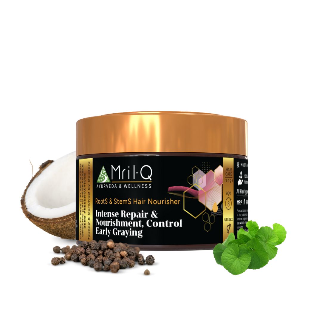MrilQ Roots & Stems | Hair Mask | Intense Repair | Hair Regrowth | Control Early Greying