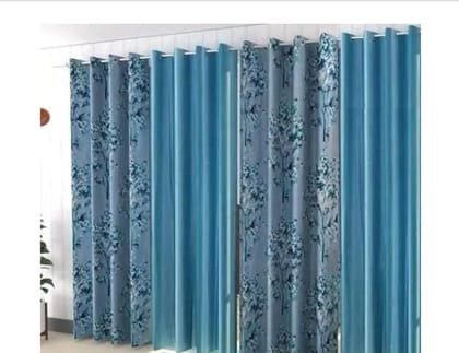 Blue Curtains for Living Room - Set of 4