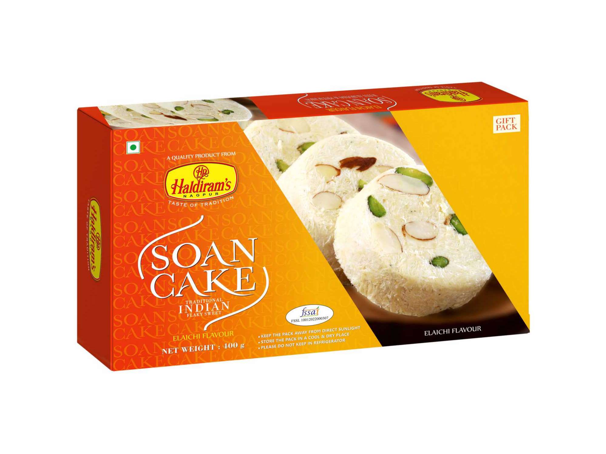 Haldiram's Soan Cake (Premium Pack) Packed Sweets - 400 Gm