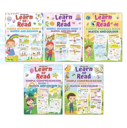 Learn to Read Pack of 5 Books for Kids Age 4 -7 Years | Kids Educational Learning Book [Paperback] Dreamland Publications