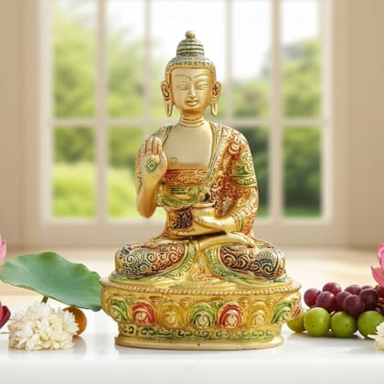 Brass Buddha Spiritual Statue - Premium Handcrafted Showpiece, Height : 7.7 Inch (BSMAS660 Y) Brass Buddha Spiritual Statue - Premium Handcrafted Showpiece, Height : 7.7 Inch (BSMAS660 Y)