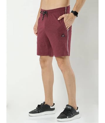 Ardeur Fashions Maroon Cotton Blend Men's Shorts ( Pack of 1 )