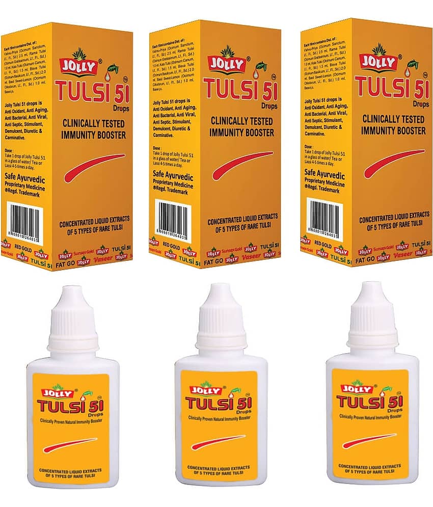 Jolly Tulsi 51 Drops Best Immunity Booster Liquid 3 Gm Pack of 3