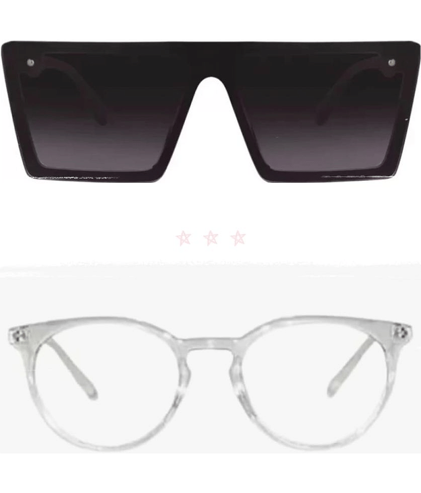 David Martin Multicolor Oversized Sunglasses ( Pack of 2 )