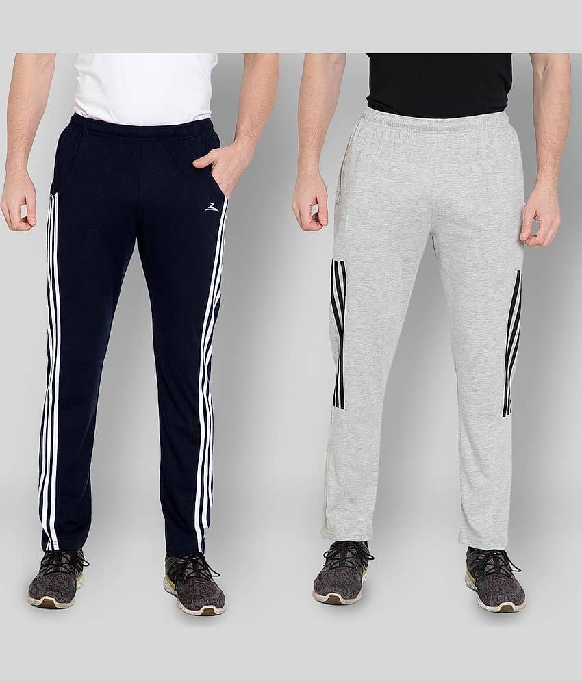 Zeffit - Multicolor Cotton Blend Men's Sports Trackpants ( Pack of 2 )