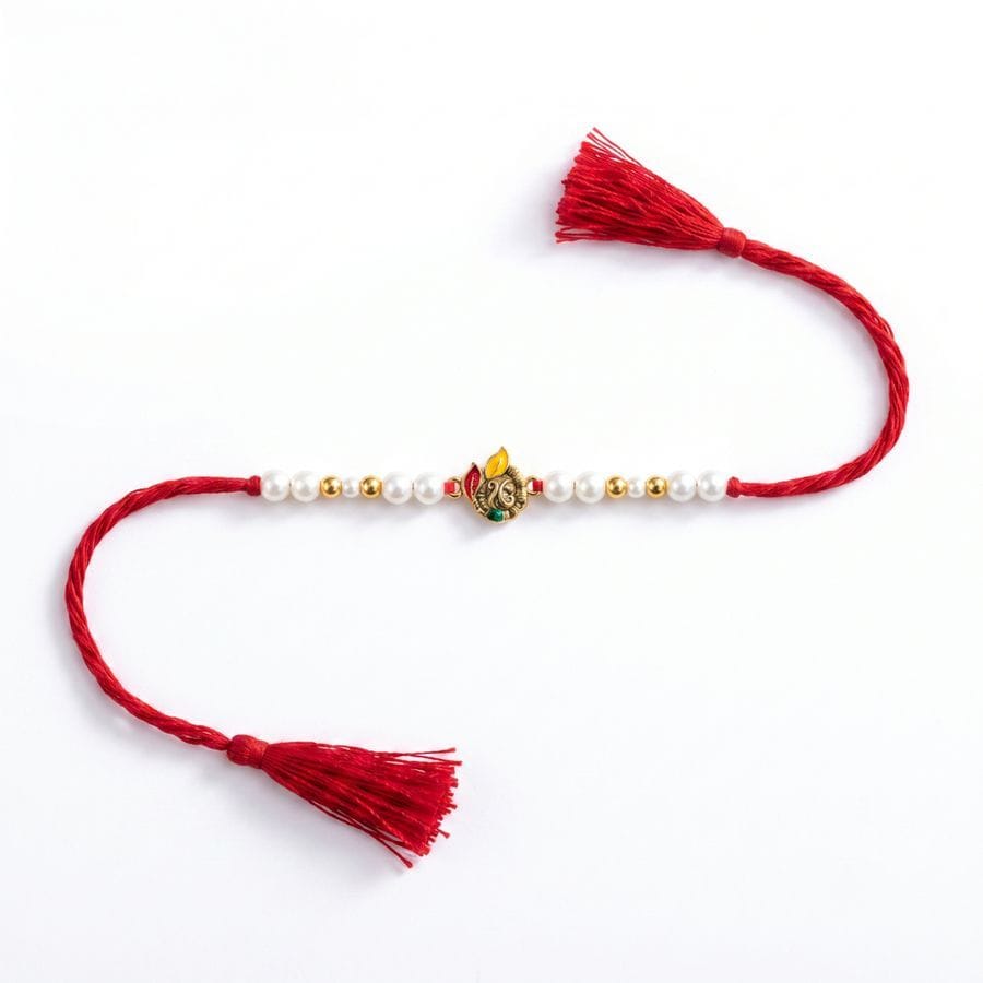 PREMIUM PEARL EMBELLISHED RELIGIOUS RAKHI