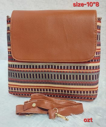 Multicolour printed Jute Sling Bag