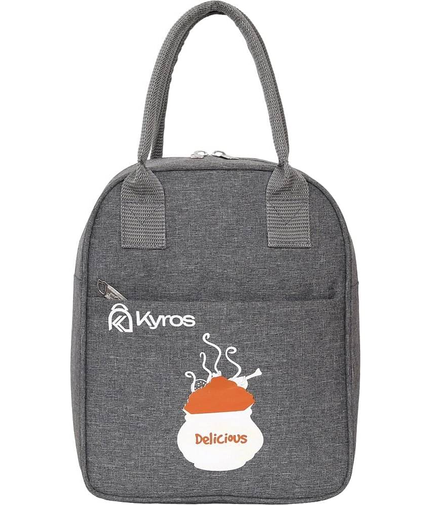 Kyros Grey Polyester Lunch Bag Pack of 1
