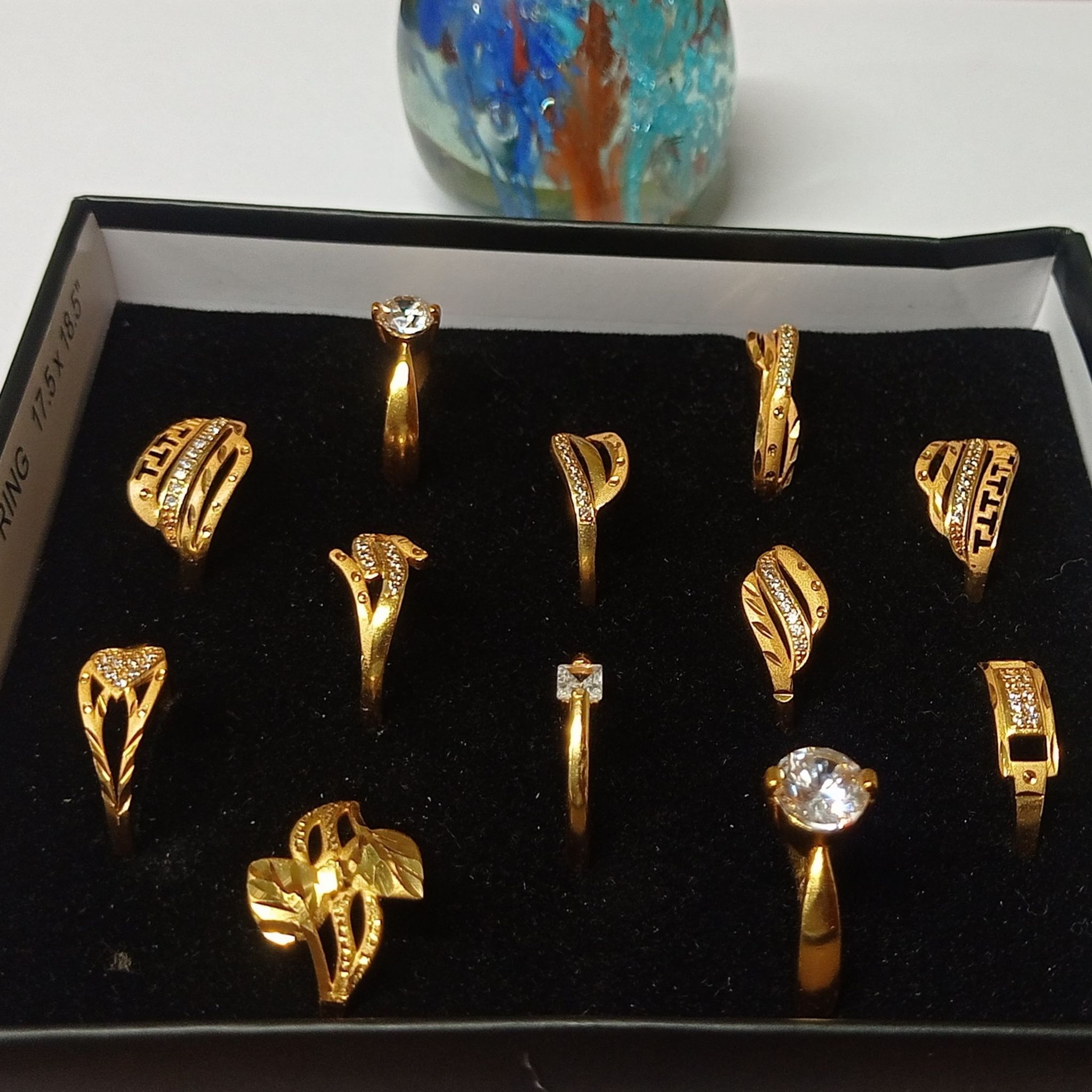 Gold Finger Ring | Ring | Women Finger Ring | Women angoothi | Styles angoothi (Set of 12)
